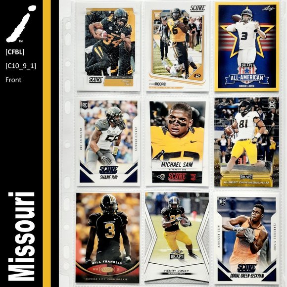 NCAA Other - Missouri Tigers 9 Card Lot [CFBL] [C10_9_1]